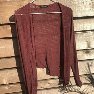Maroon Final Touch Cardigan